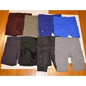 Lululemon Women's Tight Shorts Lot - Fast & Free, Shine, Align - ALL Size 8